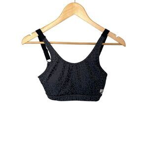 UFC‎ Gym Black and Gray Cheetah Print Adjustable Sports Bra